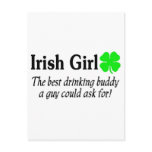 Irish Girl The Best Drinking Buddy A Guy Could postcards