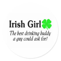 Irish Girl The Best Drinking Buddy A Guy Could Sticker