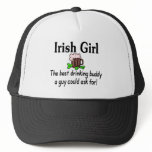 Irish Girl The Best Drinking Buddy hats