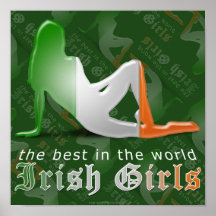 Irish Girls are Best Flag Poster