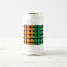 Irish Girls St Patrick's Day  Polka Dot Irish Flag Mugs