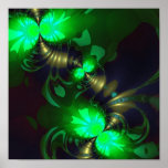 Irish Goblin – Emerald and Gold Ribbons Print