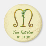 Irish Gold Monogram M Magnets