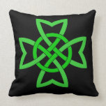 Irish Green Celtic Knot Pillow