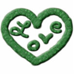 Irish Green Heart with Love photo sculptures