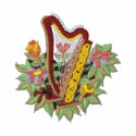 Irish Harp embroidered shirts