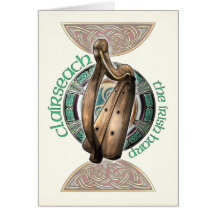 Irish Harp Greeting Card
