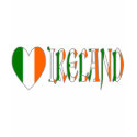 Irish Heart Flag & Word Ireland t-shirts