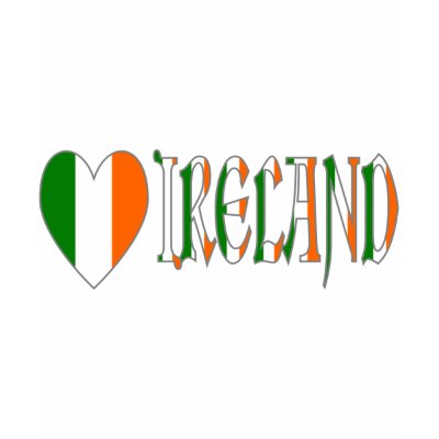 Irish Heart Flag & Word Ireland Tshirts by ameriyank