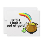 Irish I Had A Pot Of Gold Pot Of Gold invitations