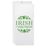 IRISH I WERE DRUNK rack cards