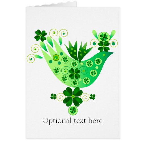 Irish Luck Bird Card