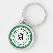 Irish Luck St. Patricks Monogram Keychain