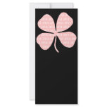 Irish Lucky Pink Shamrock Ava rack cards