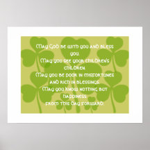 Irish Marriage Blessing Poster