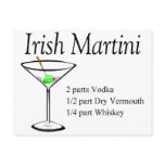 Irish Martini postcards