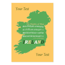Irish Music Tune Sheet Music Map of Ireland Card
