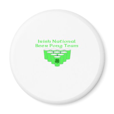 Irish National Beer Pong Team Fridge Magnet