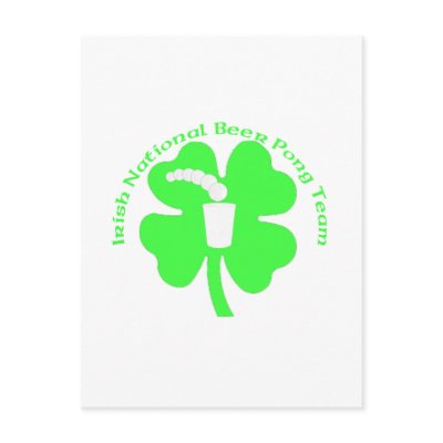 Irish National Beer Pong Team Post Card