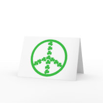 Irish peace shamrock greeting cards