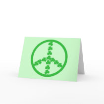 Irish peace shamrock cards