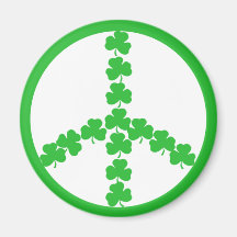 Irish peace shamrock magnets