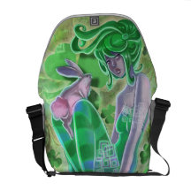 Irish Pinup Lady Messenger Bag