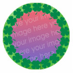 irish plaid 4 leaf clover photo frame photo sculptures
