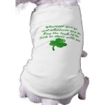 Irish Poem Dog Shirt pet clothing