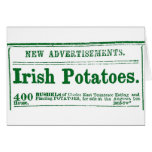 Irish Potato Newspaper Advertisement Civil War era Greeting Card