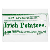 Irish Potato Newspaper Advertisement Civil War era Greeting Card