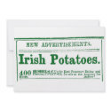 Irish Potatoes Civil War era classified Invitation