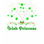 Irish Princess Abstract Shamrock Black T-shirt