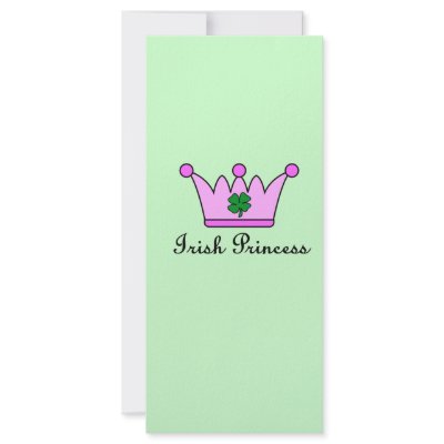 irish princess crown personalized rack card by margaret40
