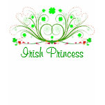 Irish Princess Fancy Shamrocks Ladies  T-shirt