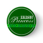 Irish Princess Green Shamrocks buttons