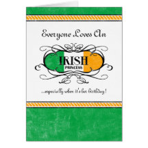 Irish Princess Personalised Card