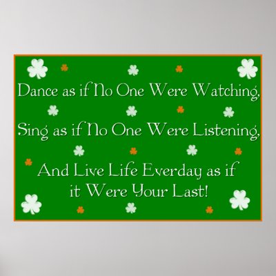 Irish Proverb Print by mrssocolov