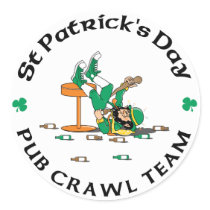 Irish Pub Crawl Team Gift Stickers