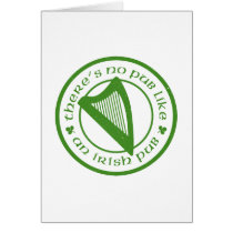 Irish Pub Harp Folding Card