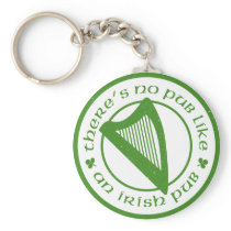 Irish Pub Harp Keychain