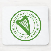 Irish Pub Harp Mousepad