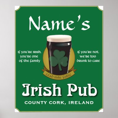 Irish Pub Poster by nametshirts