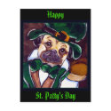 Irish Pug postcards