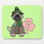 Irish Pugs Rock St. Pat's Day Pug Tees, Gifts mousepads