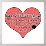 Irish Red and White Setter Paw Prints Dog Humour
