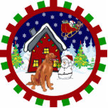irish setter cute country cottage ornament photo sculptures