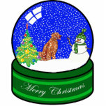 irish setter snow globe photo sculptures