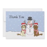 Irish Setters and Snowman invitations
