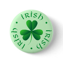 Irish Shamrock Button